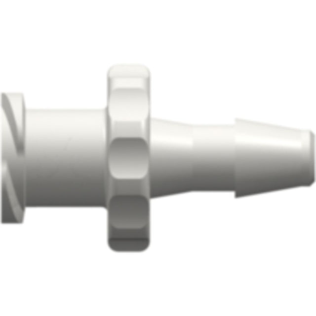 LinkTech Female Luer Thread Style to 200 Series Barb, 1/8" [3.2 mm] ID Tubing, White Nylon