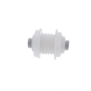 Kynar PVDF Bulkhead Union - 1/4 x 1/4