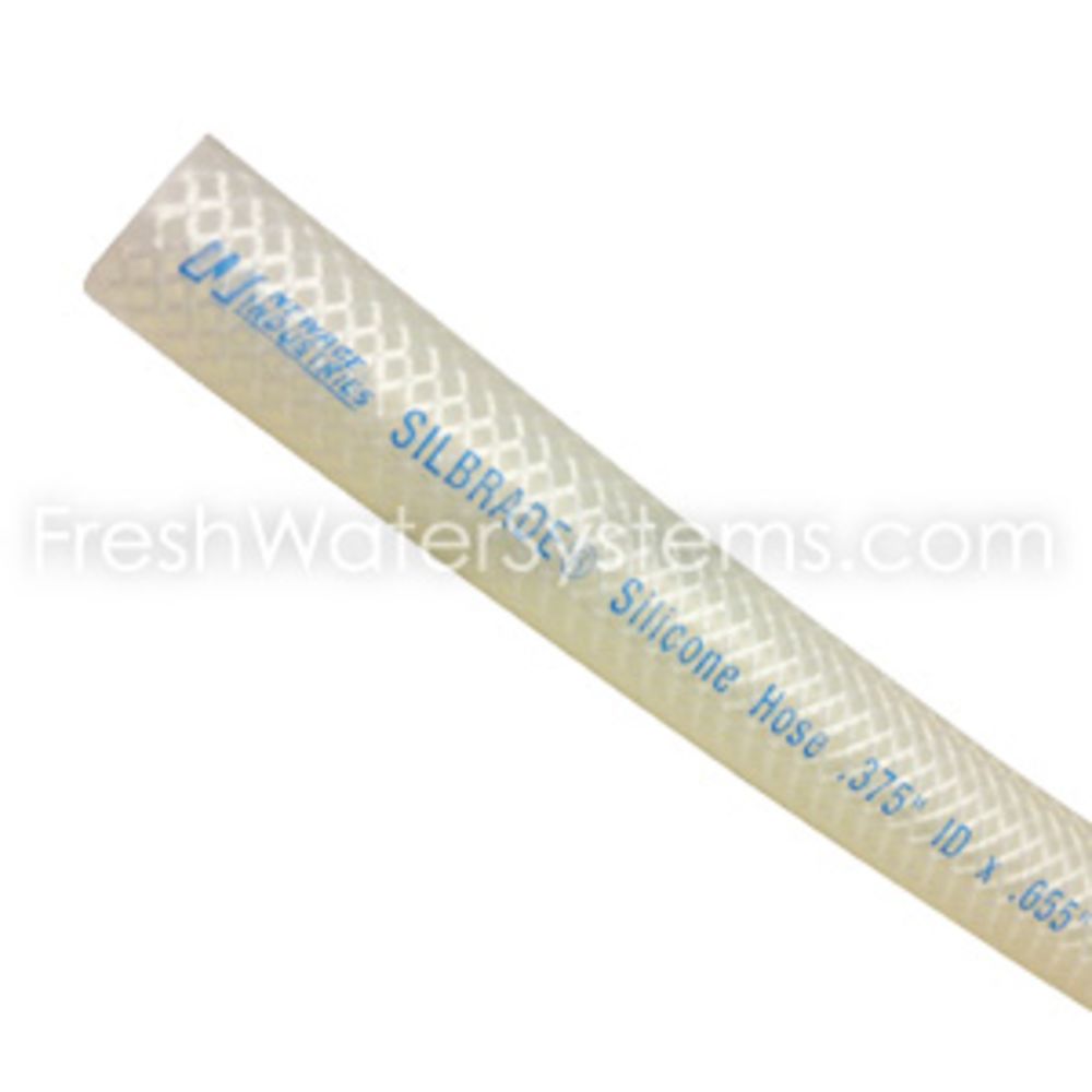 Silbrade Braid Reinforced Silicone Tubing 5/16 ID x .592 OD x 1'