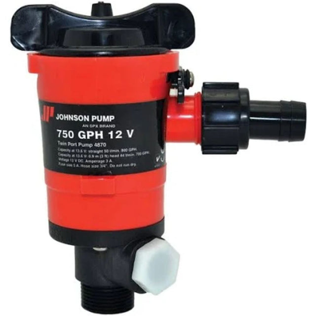 Johnson Pump - Marine Twin Port Aerator Pump 750 GPH