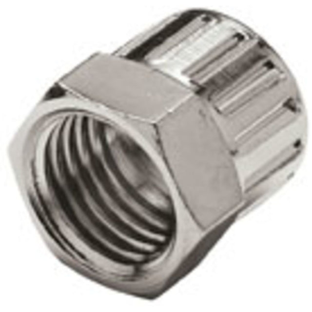 1/4" PTF Chrome-plated Brass Nut
