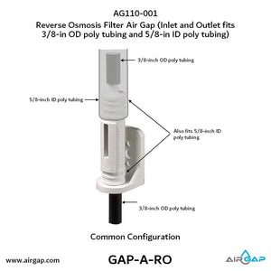GAP-A-RO AG110-001 KIT S-A Reverse Osmosis Air Gap Drain