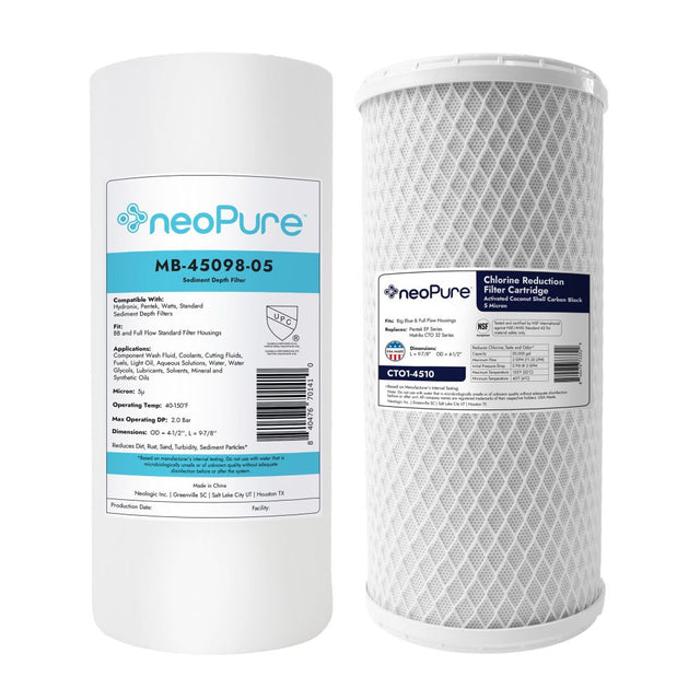 Filter Kit Replacement, 4.5" x 10" Melt Blown & Carbon Block