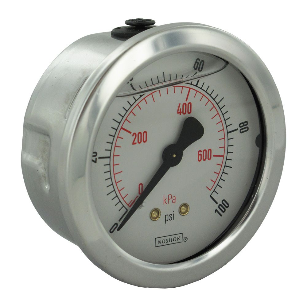 NOSHOK Center Mount 2.5" Water Pressure Gauge 0-100 PSI, SS, 1/4" NPT,New Products : American Fashion Style Bags On Sale