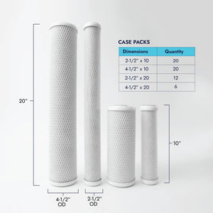 Neo-Pure CTO1-2510 9-7/8" x 2-1/2" Coconut Shell Carbon Block Filter 5 micron