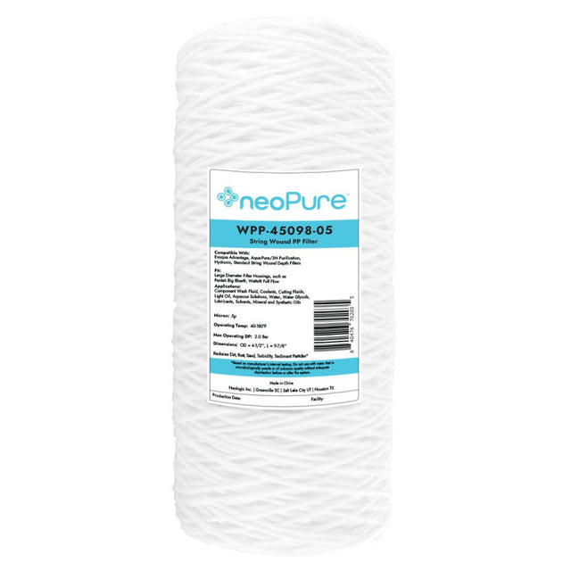 Neo-Pure WPP-45098-05 10" Surfactant Free BB String Wound Filter 5 Micron