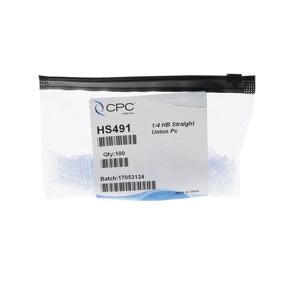 FitQuik Polycarbonate Tube to Tube Straight Fitting - 1/8 ID x 1/8 ID - Purple