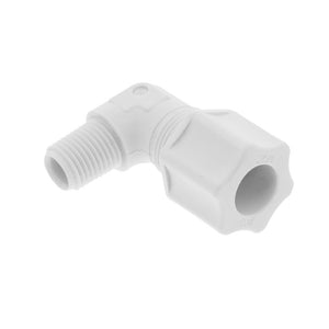 JACO 40-8-4-P-O Polypropylene Male Elbow 1/2 OD Tube x 1/4 MPT