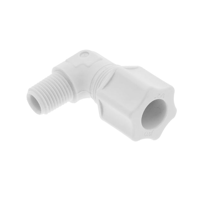 JACO 40-8-4-P-O Polypropylene Male Elbow 1/2 OD Tube x 1/4 MPT