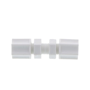 JACO 20-4-P-PG Polypropylene Bulkhead Union 1/4 OD Tube x 1/4 OD Tube