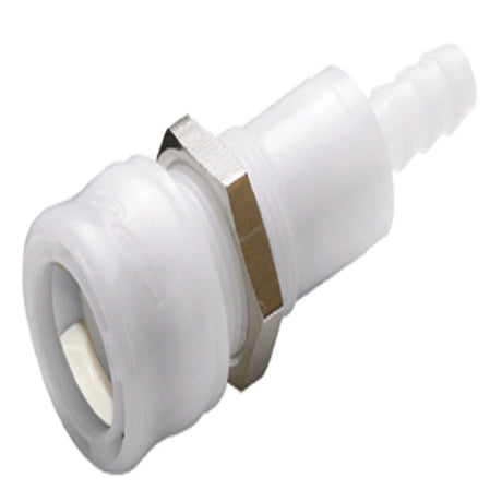 BACD16006 Valved IN-Line Panel Mount Hose Barb BreakAway Coupling Body - 3/8 ID Barb