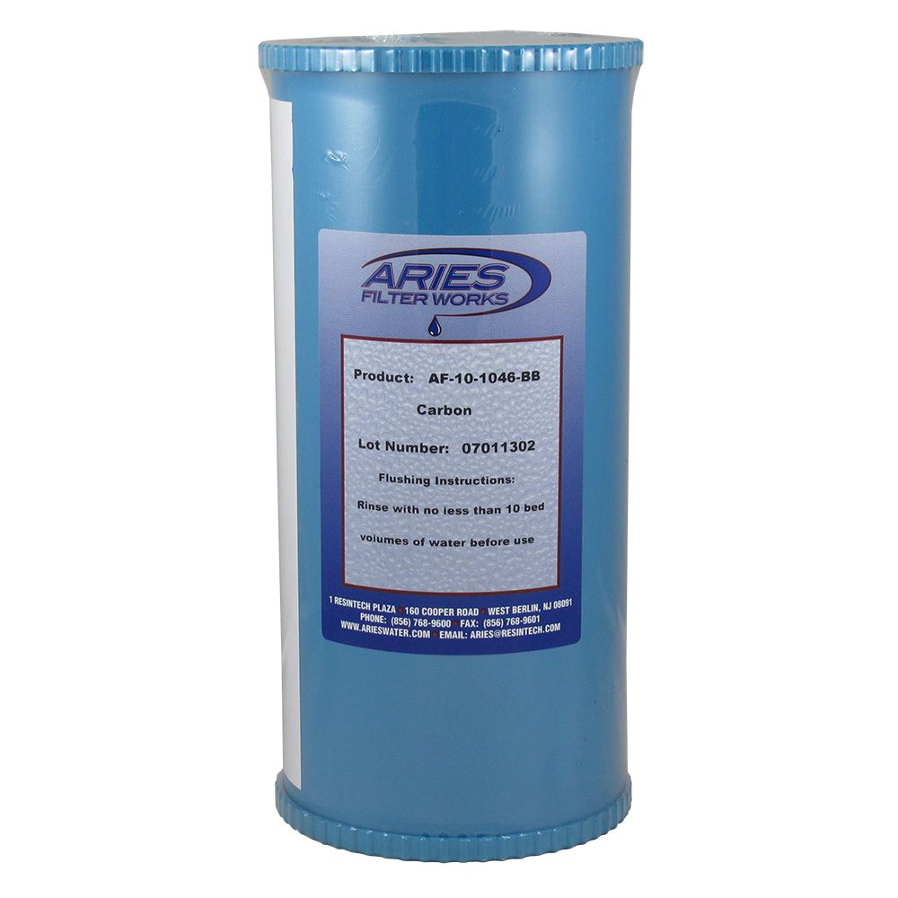 10" x 4-1/2" BB GAC-BB Compatible Coconut Shell GAC, 25 mic