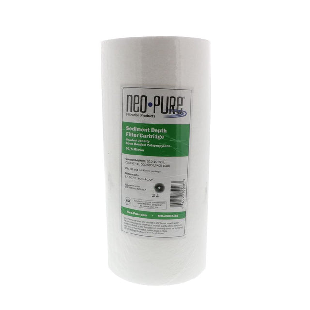 Neo-Pure 10" BB Graded Density Polypropylene Sediment Filter 50/5 mic