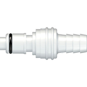 LinkTech 50AC Series Straight Male, Valved, 3/8" HB, Natural Acetal, Buna N
