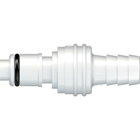 LinkTech 50AC Series Straight Male, Valved, 3/8" HB, Natural Acetal, Buna N