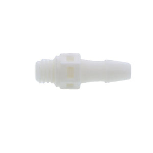 FitQuik Nylon Thread to Tube Straight Fitting - 10-32 UNF to 1/8 Hose Barb