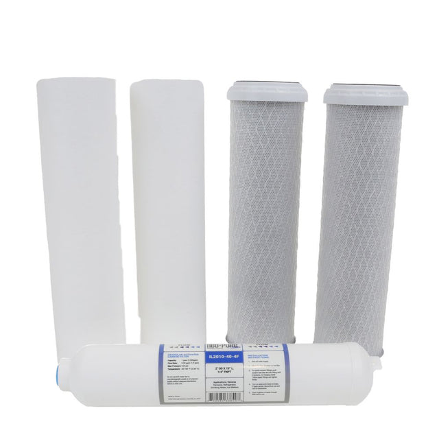 Pentek RO-2500 and RO-2550 RO System Replacement Prefilter and Postfilter Kit Compatible with Vertex Green Machine PT-4G and PT-4GS