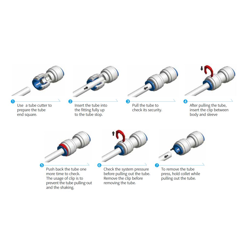 NeoFit - Acetal White Tube End Stop 3/8" tube