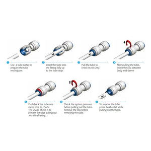 NeoFit - Acetal White Tube End Stop 1/4" tube