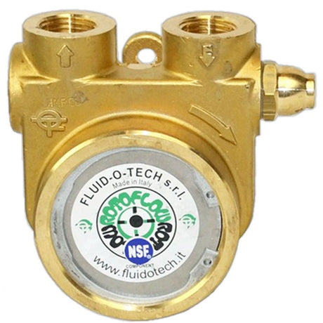 Fluid-o-Tech Lead Free Brass Rotary Vane Pump with Brass Key 190 gph 1/2" NPT