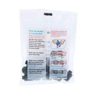 John Guest Male Connector BLACK ACETAL - 8mm x 1/8 BSPP