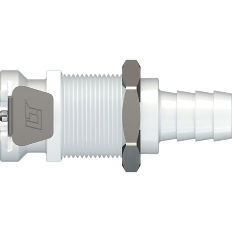 LinkTech 40AC Series Panel Mt. Female, Non-valved, 3/8" HB, Natural Acetal