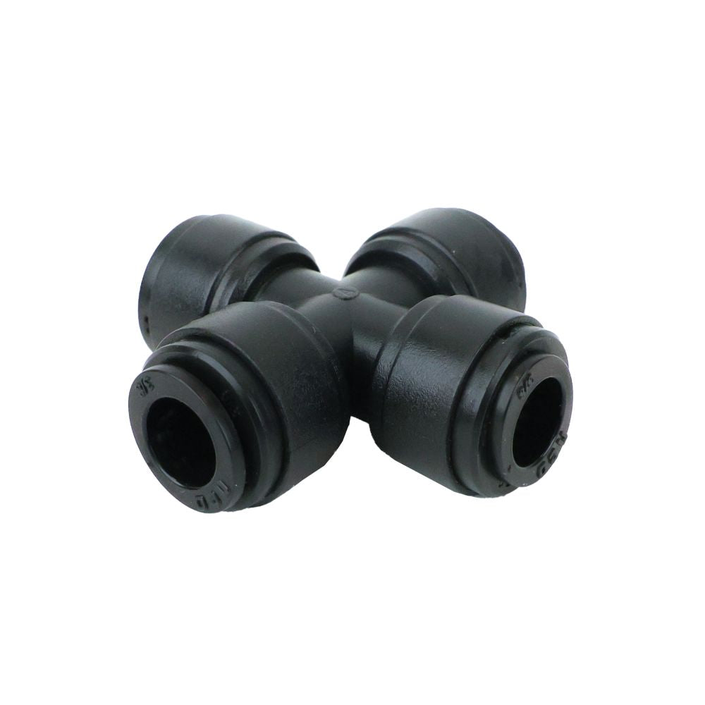 NeoFit - Acetal Black Union Cross 3/8" tube