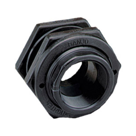 Banjo 1.50" Polypropylene Bulkhead Tank Fitting with EPDM Gaskets