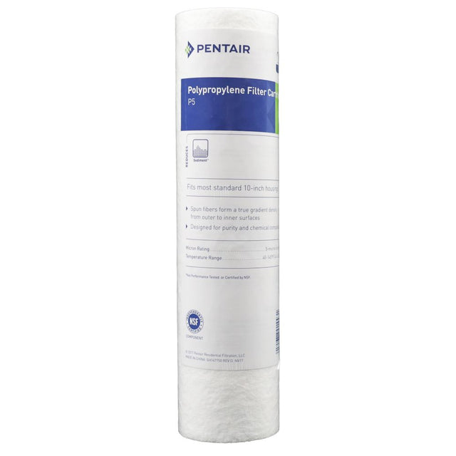 Pentek P5 9-7/8" Spun-Bonded Polypropylene Sediment Filter 5 Mic