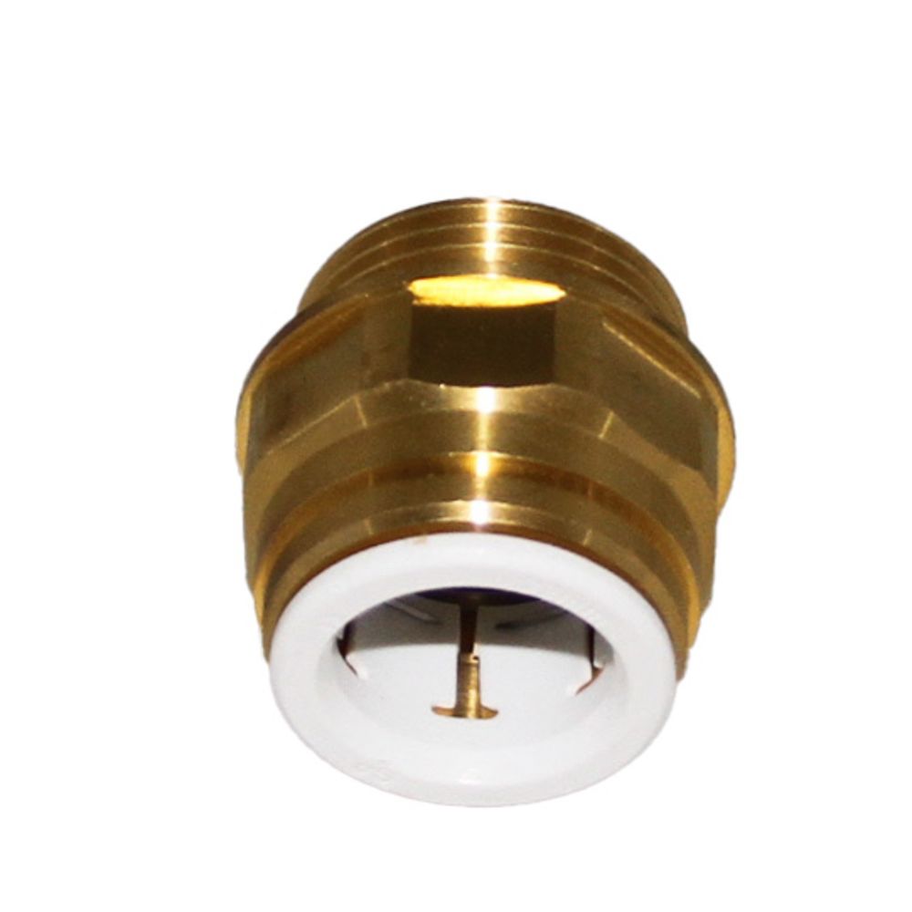 John Guest Brass Male Connector BSPT - 15mm x 1/2 BSPT