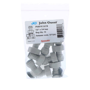 John Guest Female Adapter-Cone End BSPP - 1/2 x 3/4  BSPP