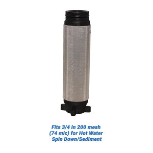 Rusco/Vu-Flow Hot Water Filter Screens for Spin-Down/Sediment Filters - Fits 3/4 in 60 mesh [254 mic] for Hot Water Spin Down/Sediment