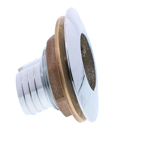 Watts Marine Chrome Plated Barbed Thru-Hull Fitting With Nut - 1-1/4"