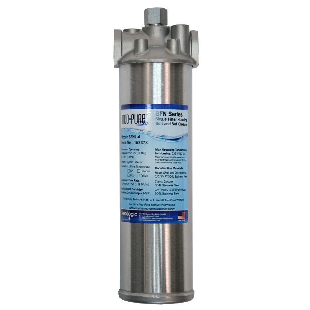 Neo-Pure SFBH1-6 Single Filter Housing with Bolt and Nut Closure - 3/4" FPT,Specials : American Fashion Style Bags On Sale