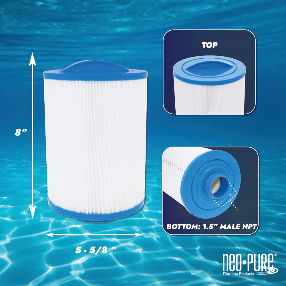 Neo-Pure PS-5F35-BB Pool and Spa Filter 5-5/8” x 8“