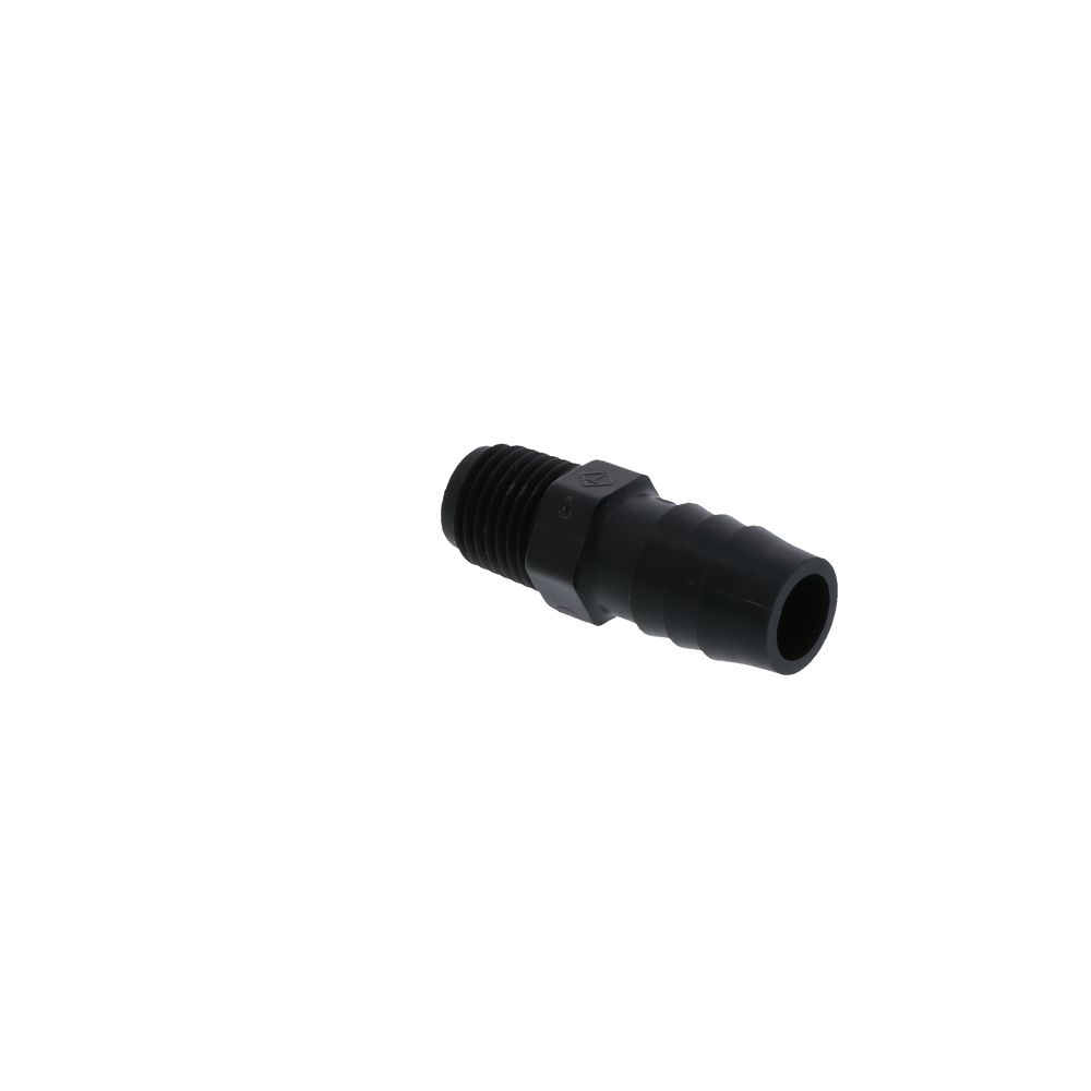 Male Barb Connector Polypropylene - 1/2 ID Barb x 1/4 MNPT Black