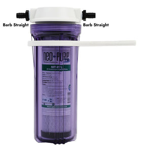 RV Water Filter Kit for RV1 1/2" Clear/White Housing w/ 1/2" CTS Connections