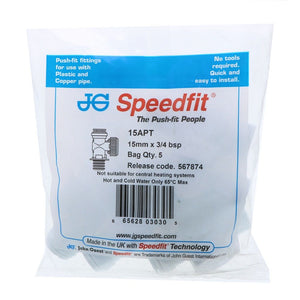 John Guest Washing Machine Tap - 15mm x 3/4 BSP