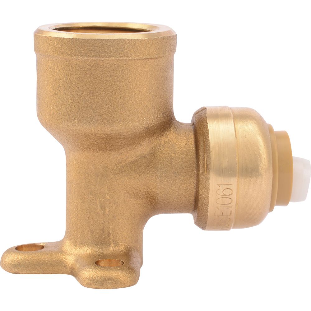 SharkBite® U332LF Lead-Free Brass Push-to-Connect Drop-Ear Elbow - 3/8" x 1/2" FPT