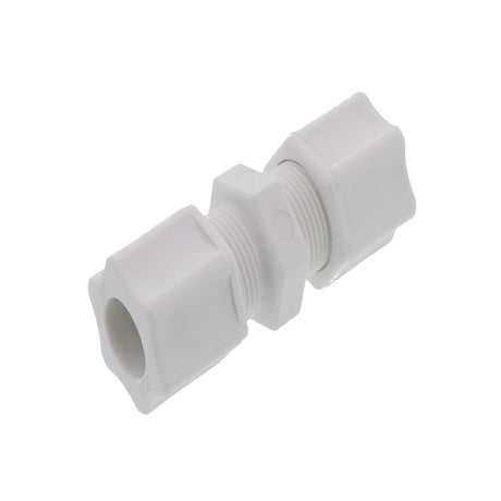 JACO 15-8-P-O Polypropylene Union Connector 1/2 OD Tube x 1/2 OD Tube