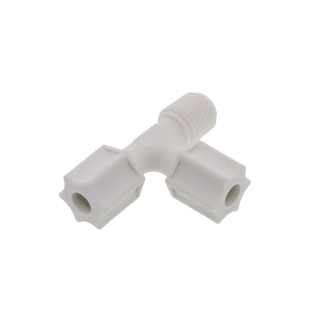 JACO 75-4-4-P-PG Polypropylene Male Run Tee 1/4 OD Tube x 1/4 MPT