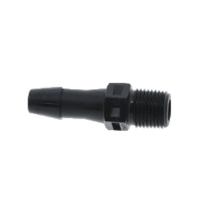 FitQuik Nylon Thread to Tube Straight Fitting - 1/8 NPT to 1/4 ID Barb - Black
