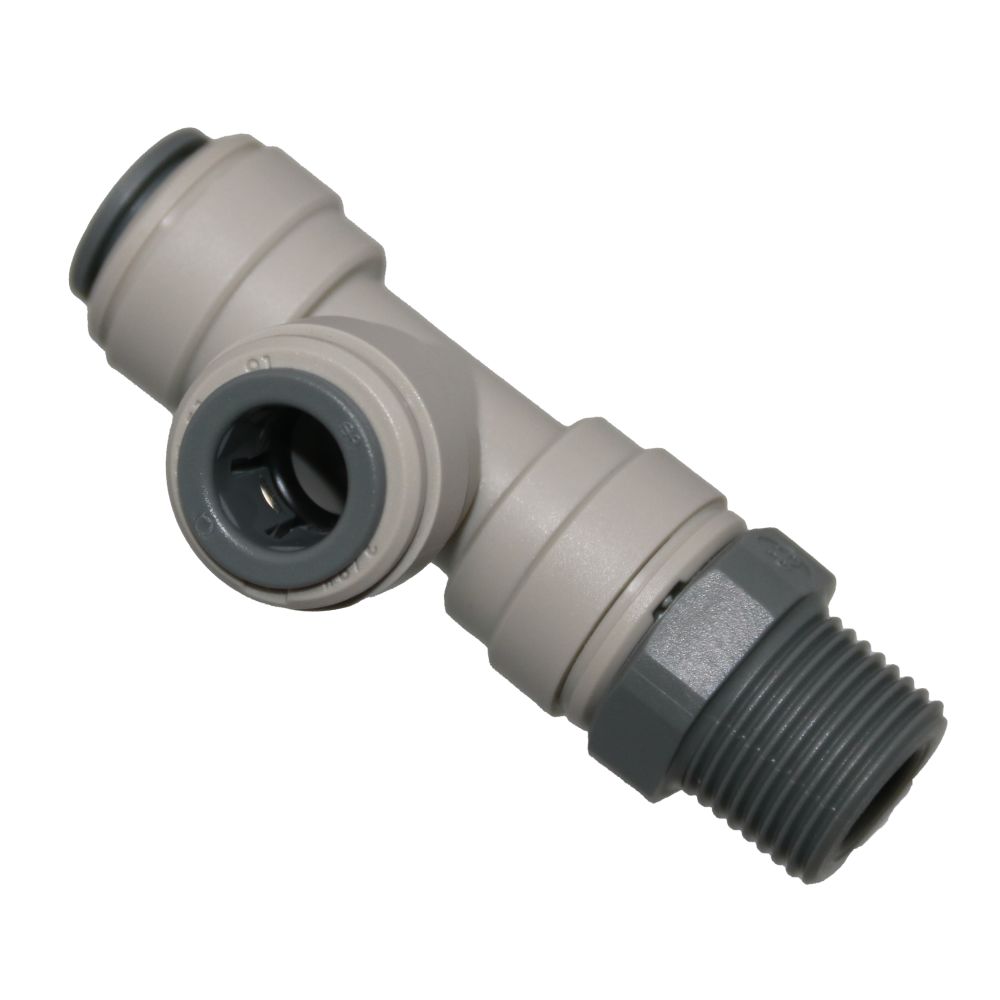 John Guest Swivel Male Run Tee NPTF - 3/8 x 3/8  NPTF