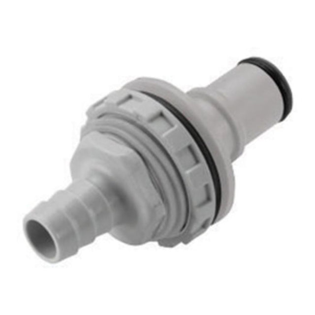 NS6D42006 Valved Panel Mount Hose Barb Coupling Insert 3/8 ID Barb