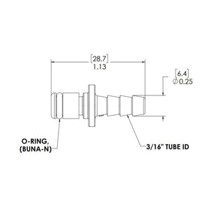 LinkTech 20AC In-Line Plug, NV, 3/16" HB