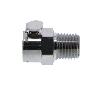 1/4 NPT Valved Chrome-plated Brass Coupling Body - VITON