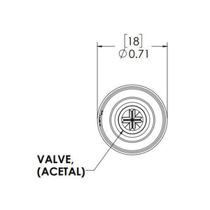 LinkTech 40AC InLine Plug, Valved, 1/4" HB