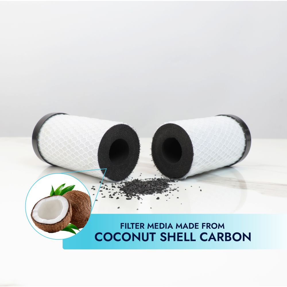 Neo-Pure CTO1-4510 9-7/8" x 4-1/2" Coconut Shell Carbon Block Filter 5 micron