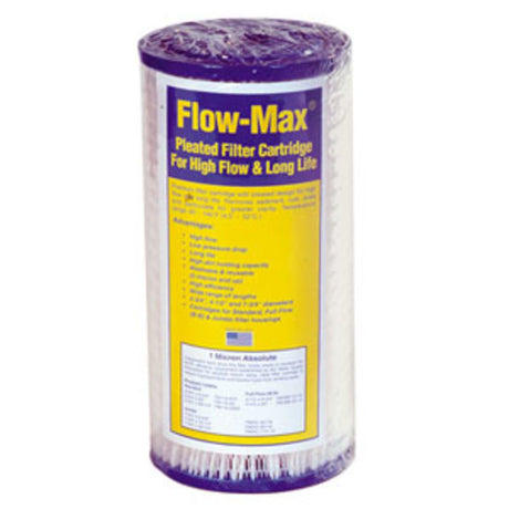 10" × 4-1/2" BB Flow-Max Pleated - 1 mic Absolute [Cyst] Filter