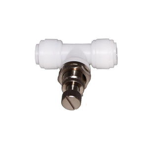 NeoFit - Acetal Natural White Flow Control Bulkhead 1/4" tube